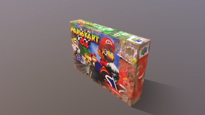 Old N64 Box (Mario Kart 64) 3D Model
