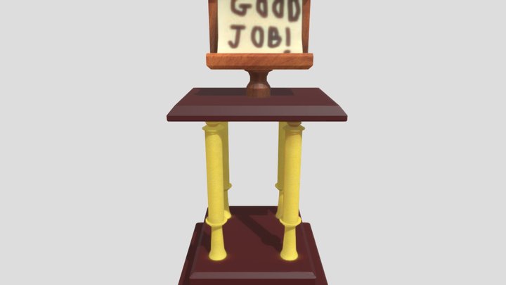 good_job_Trophy 3D Model