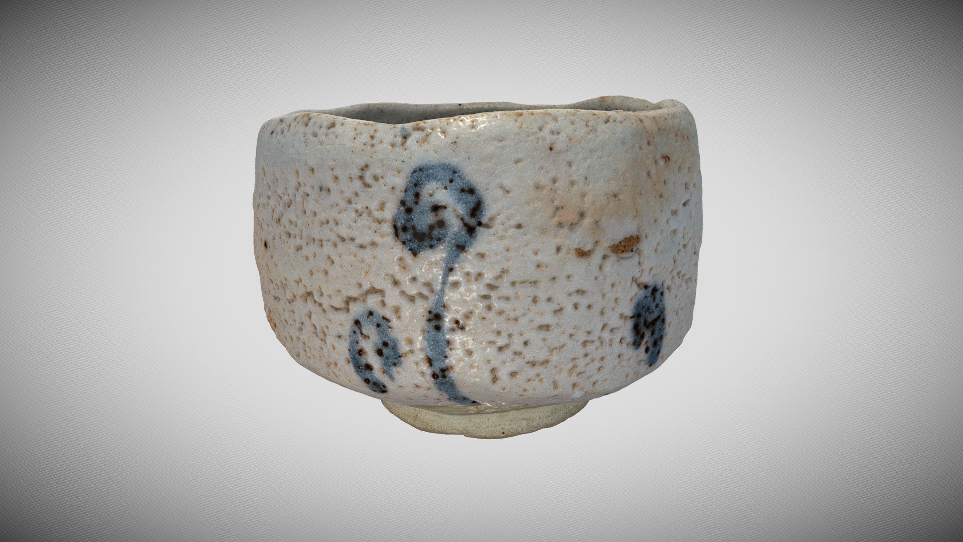 絵志野茶埦　Tea Bowl, E-shino type — Sketchfab embed 3D viewer