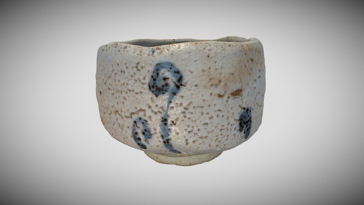 絵志野茶埦　Tea Bowl, E-shino type 3D Model