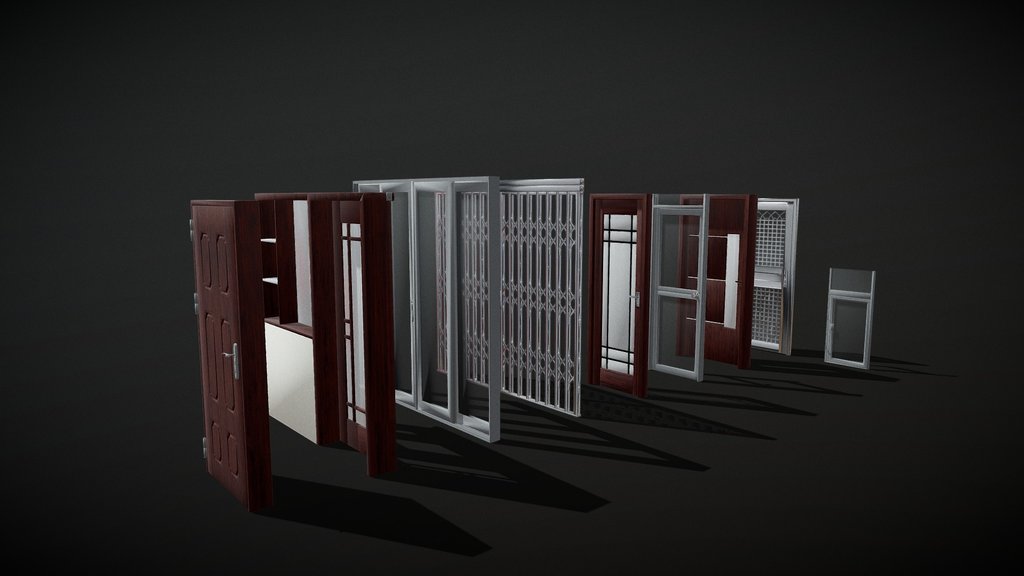 Animated Doors and a window Demo