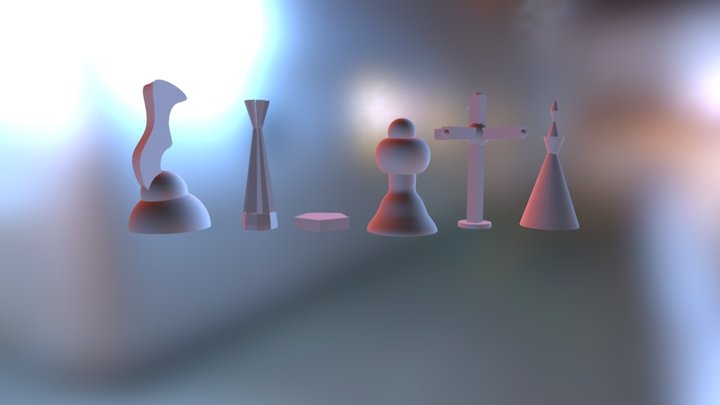 Chess Set 3D Model