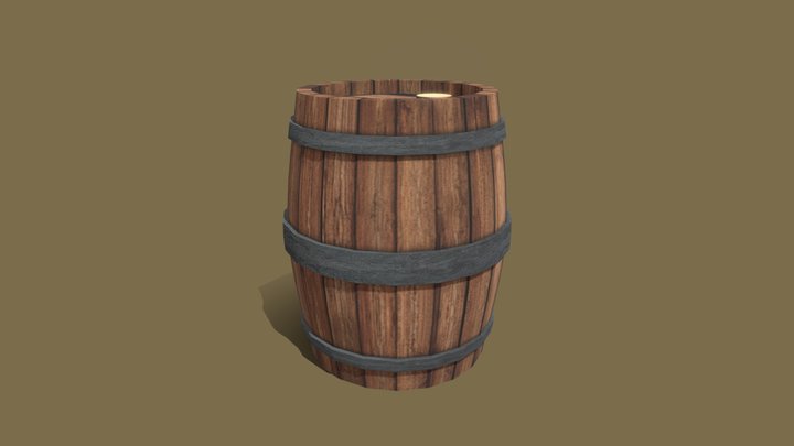wooden barrel 3D Model