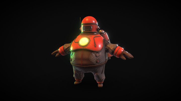 Chubby Astronaut 3D Model