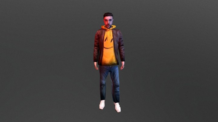 PSX PS1 Male Character 1 (updated) 3D Model