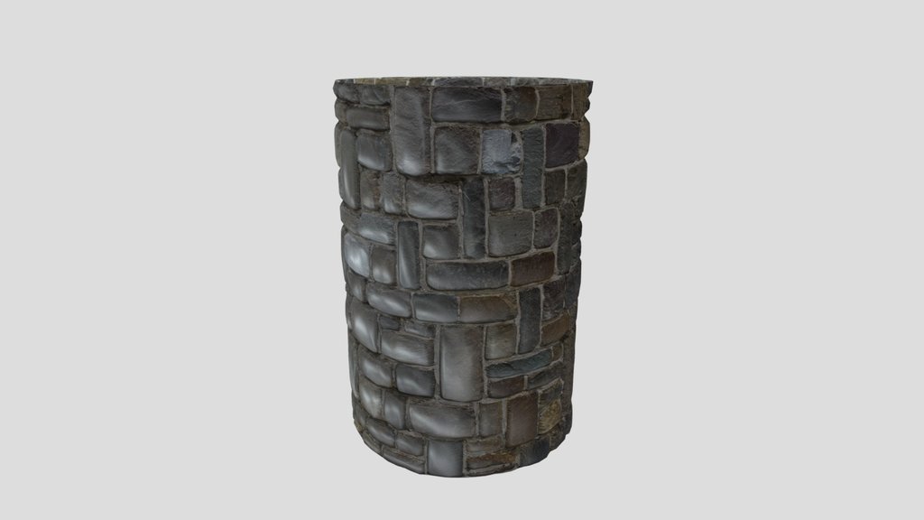 Stone Cylinder Post Pillar Mixed