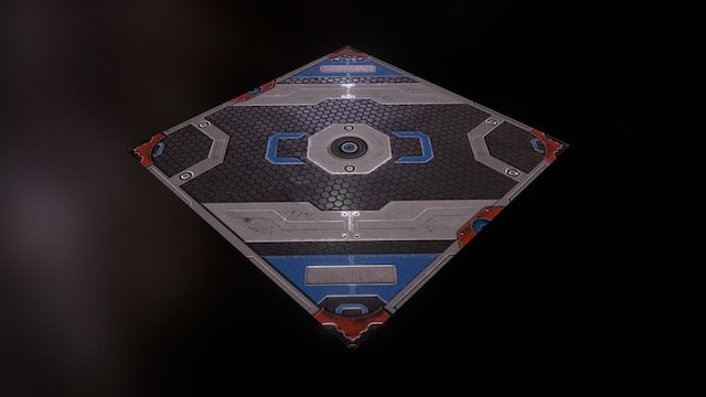 Sci-fi floor tile 1 3D Model