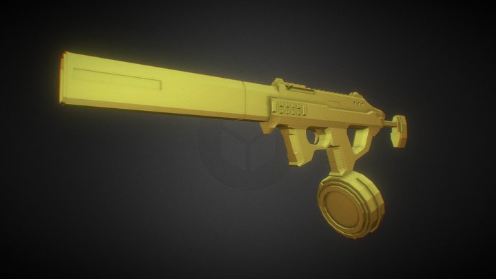 Sci-Fi SMG UnPainted 3D Model