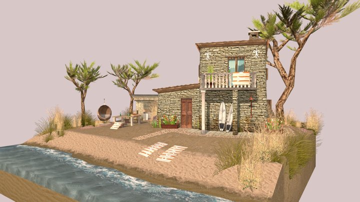 DAE Diorama - By The Ocean 3D Model