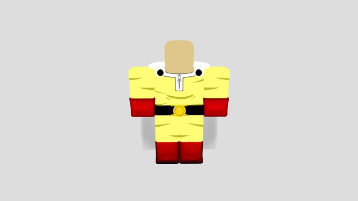 One Puch Man - Saitama Roblox R6 Model 3D Model