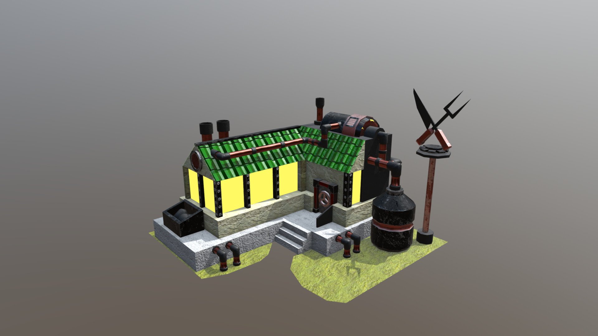 Community Building: Diner Lv3 - 3D model by Raikojou [b6bf3c8] - Sketchfab
