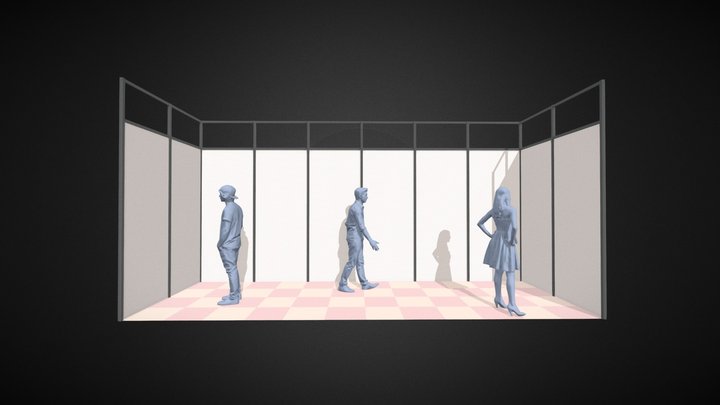 空白展場空間示意 3D Model