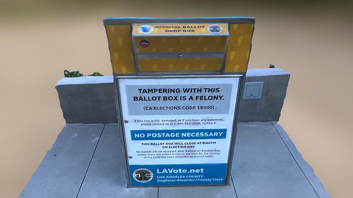 2020 Ballot Drop Box Scan – Kostenloses 3D-Modell STL