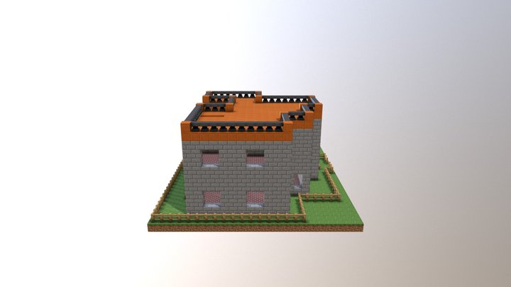 Minecraft House 3D Model