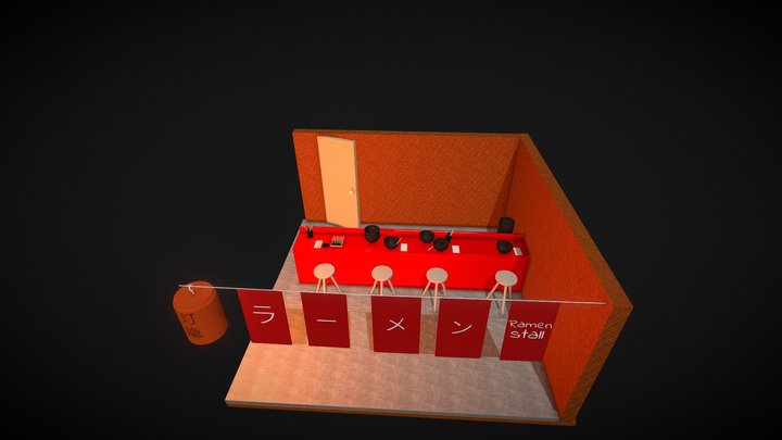Diorama Ramen stall 3D Model