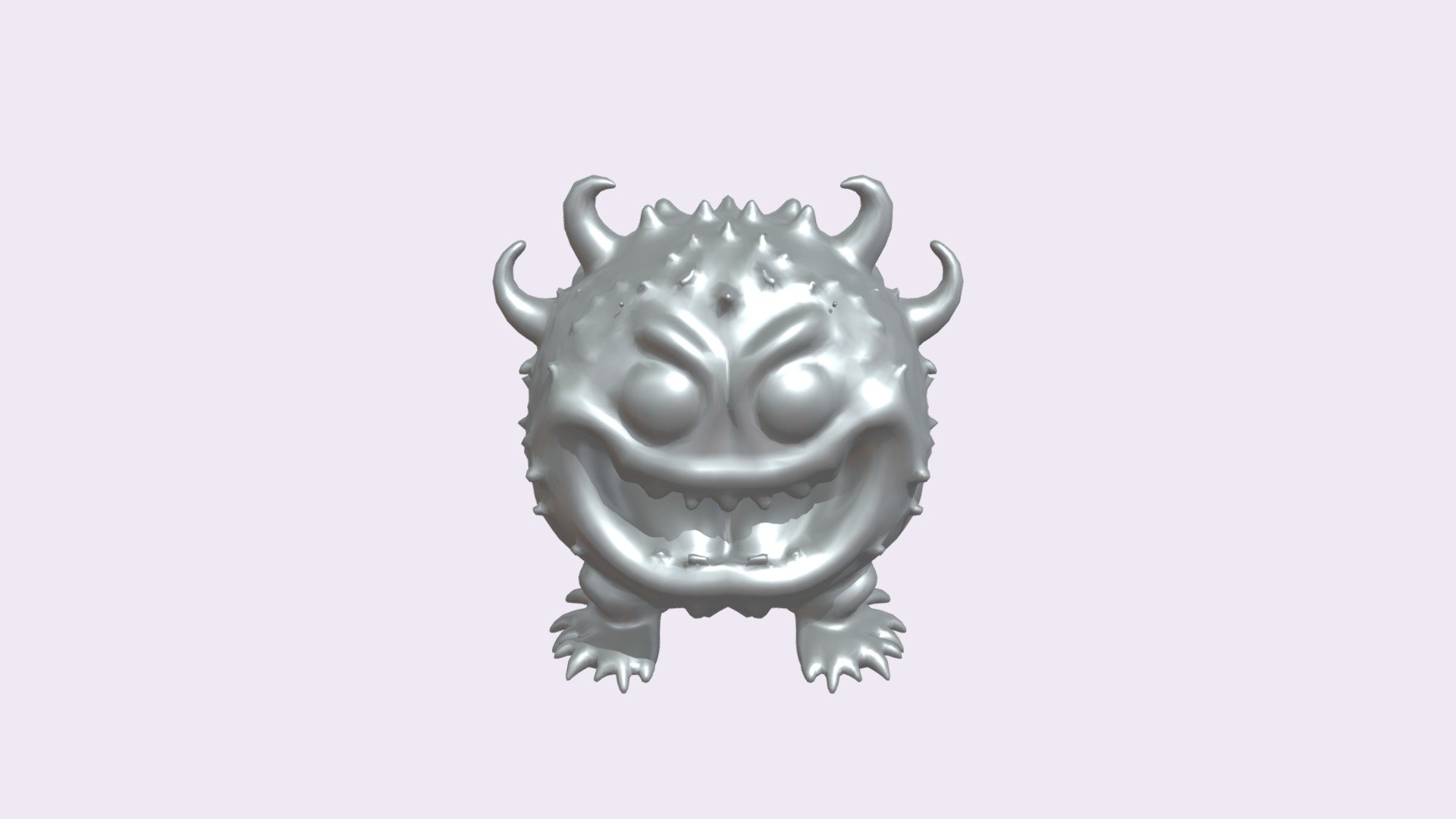 monster creature with horns and spikes - Download Free 3D model by ...