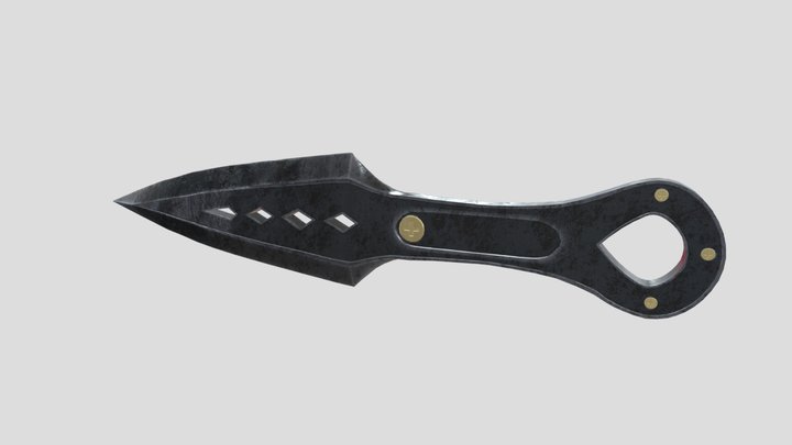 Wraith's Kunai Knife Fan Model 3D Model
