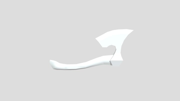 Untextured | Low Poly Axe 3D Model