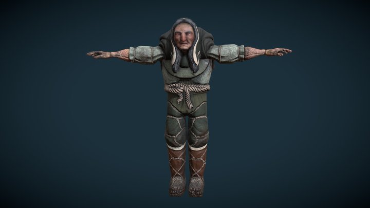 Old lady npc 3D Model