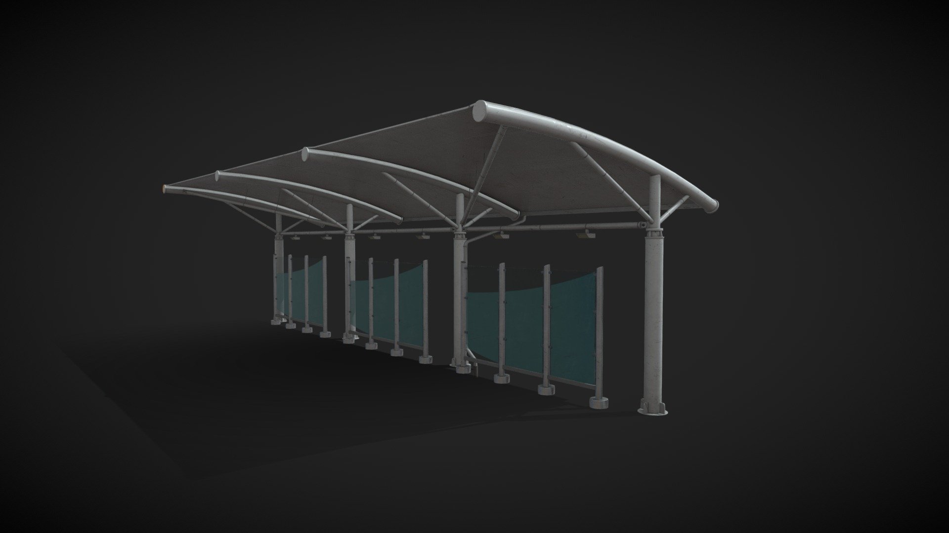 Bus Stop Shelter Large - Realistic SF City Props - Buy Royalty Free 3D ...