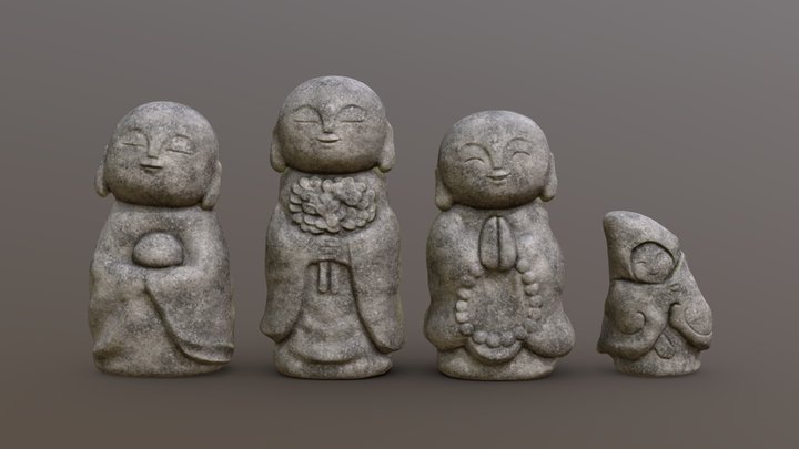 お地蔵さん(Ojizo-Sama), Ksitigarbha, 地藏 statue 3D Model