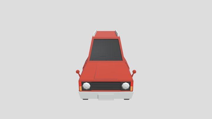 Lowpoly Red Car – Free 3D Model STL