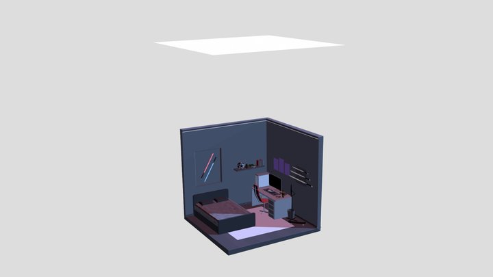 Gamer Room 3D Model