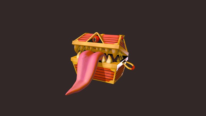 Mimic Chest Monster 3D Model