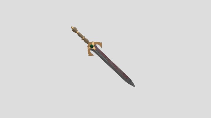 Fantasy Sword Low Poly Free 3D Model