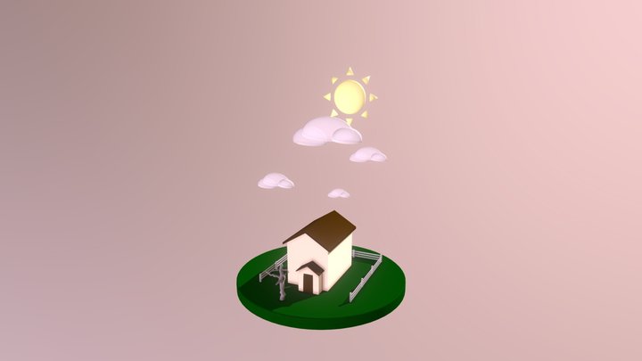 Lil House Sketch Fab 3D Model