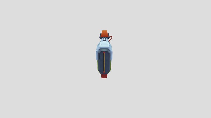 Handpainted Pistol 3D Model