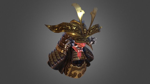 Samurai Bust 3D Model