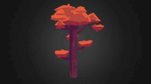 Toon Tree 3D Model