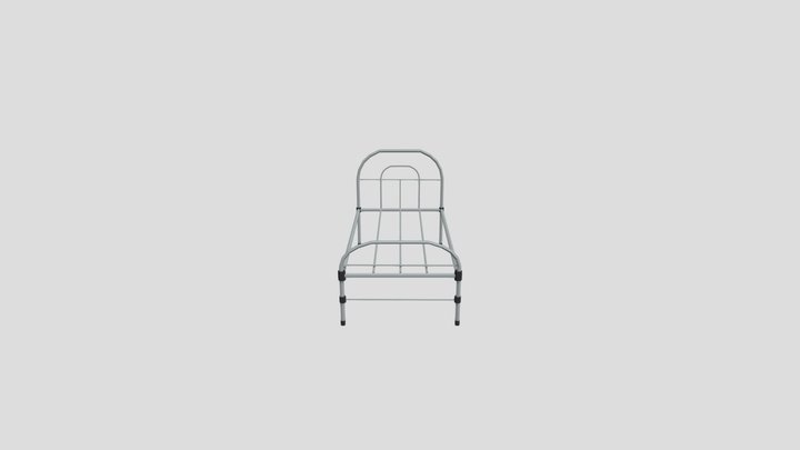 Old Hospital Bedframe 3D Model