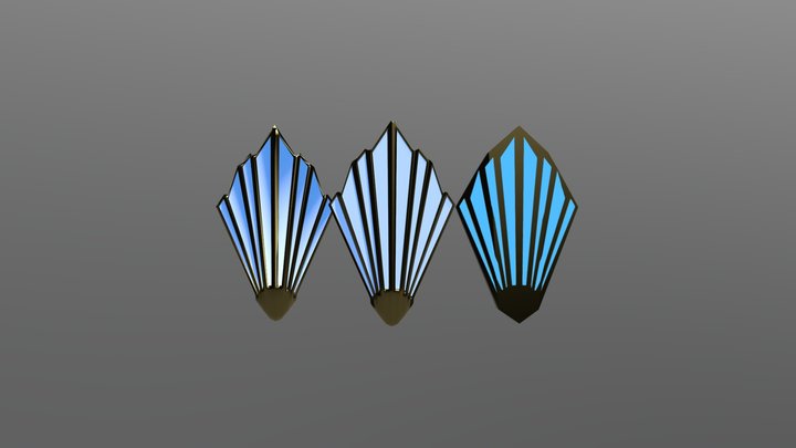 Art Deco Wall Lamp (LOD Set) 3D Model