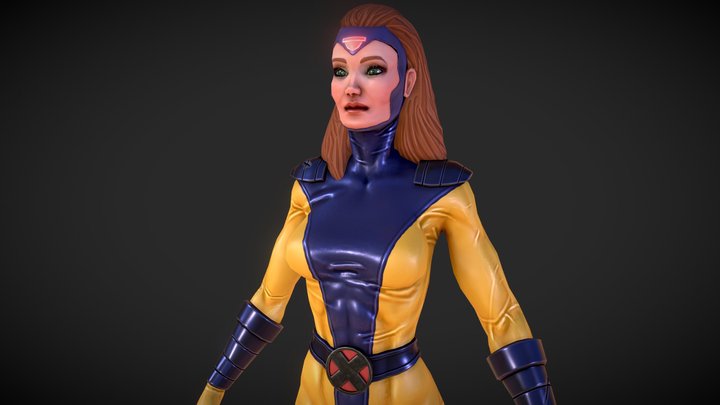 Jean Grey Stylized 3D Model