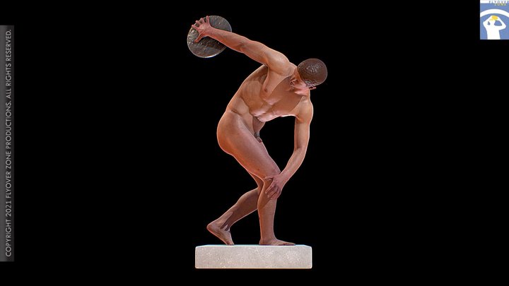 3D rendering of Discobolos (restored)