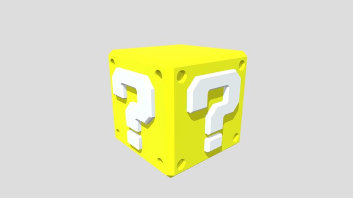Super Mario ? Block 3D Model