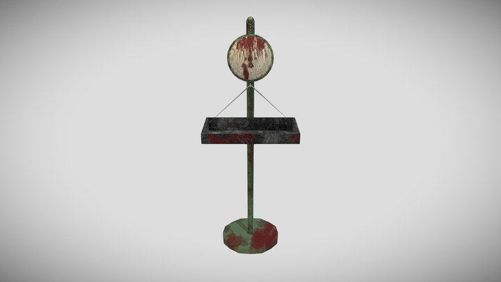 Bloody Scale LOW POLY 3D Model