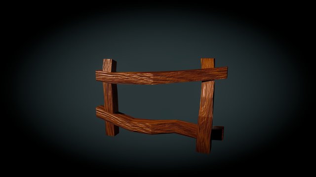 Wooden fence 3D Model