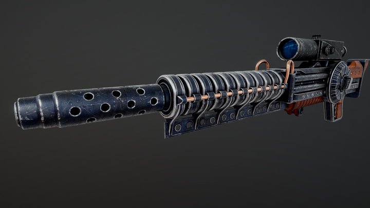 Gauss Rifle From Fallout 3D Model