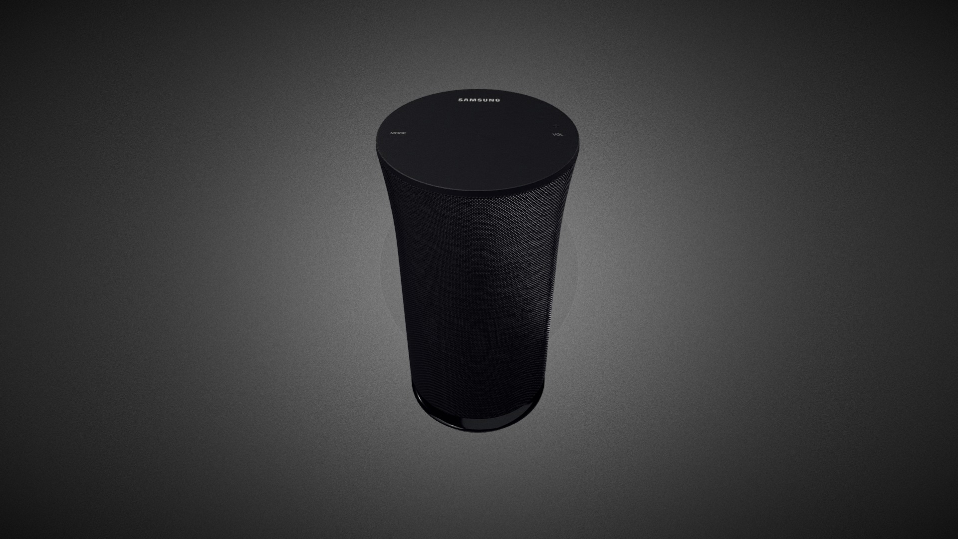 3D model Samsung Radiant360 R3 for Element 3D - This is a 3D model of the Samsung Radiant360 R3 for Element 3D. The 3D model is about a black speaker on a black surface.
