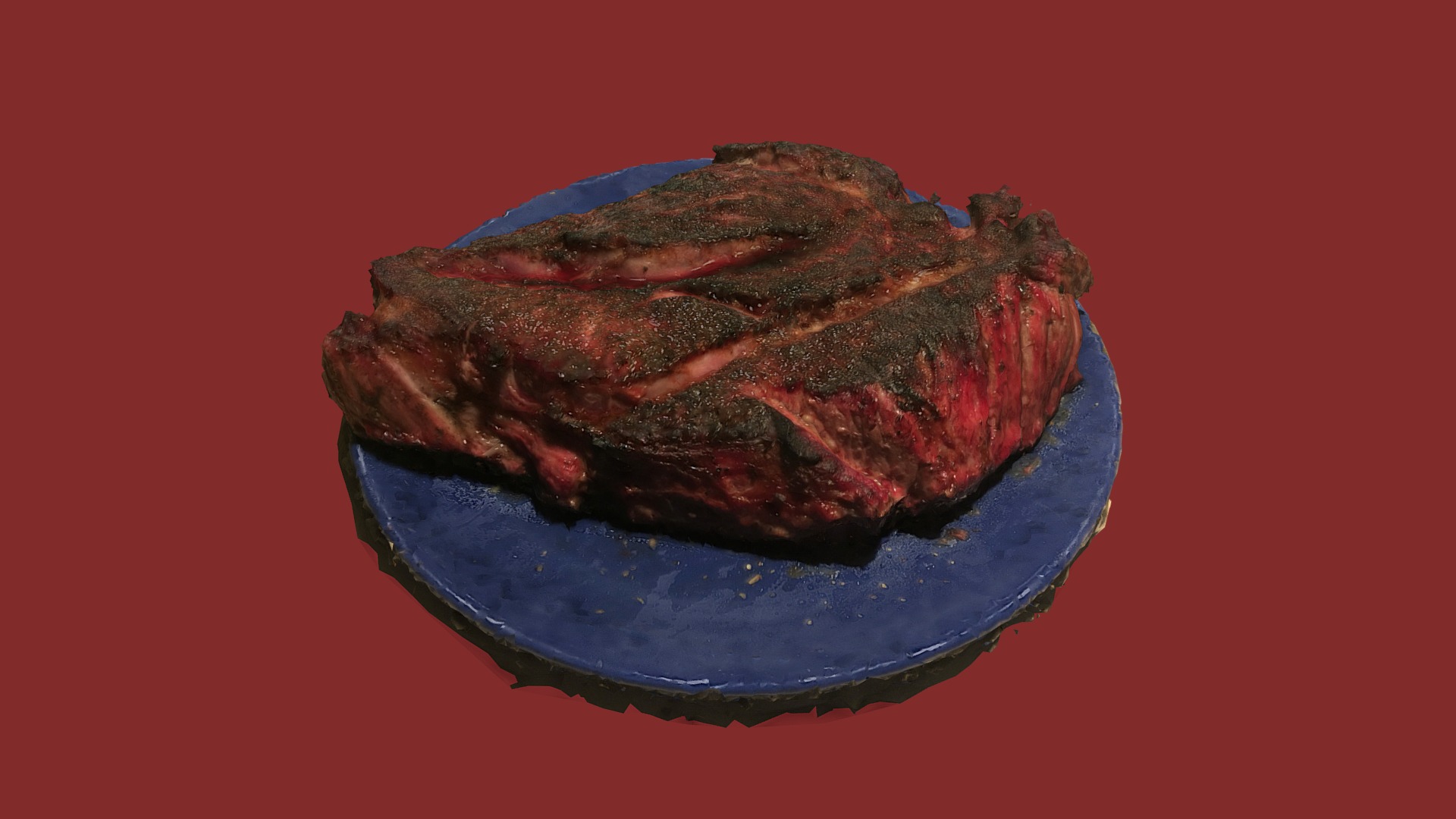 3D model COTE DE BOEUF - This is a 3D model of the COTE DE BOEUF. The 3D model is about a piece of meat on a plate.