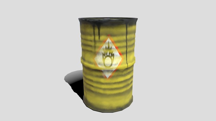 Oil Barrel 3D Model