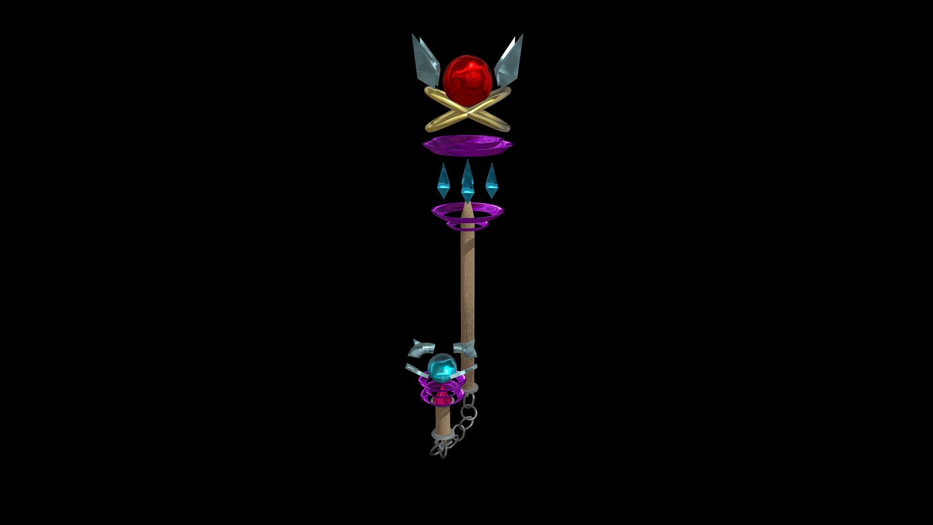 Dual Magic Staff Thing - 3D model by uselessaccountthatiwontuseagai ...