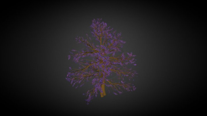 Fantasy Tree - Purple Leaves 3D Model