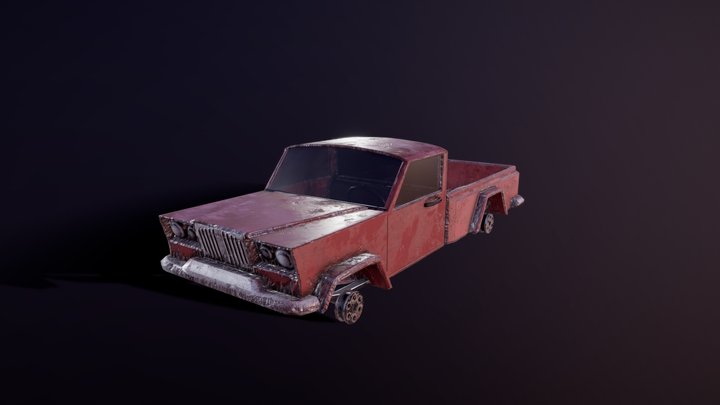 Deserted Jeep Gladiator 3D Model