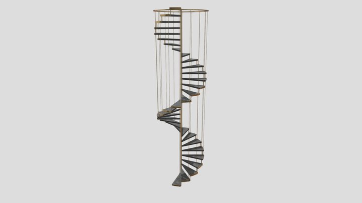 Spiral Staircase 3D Model