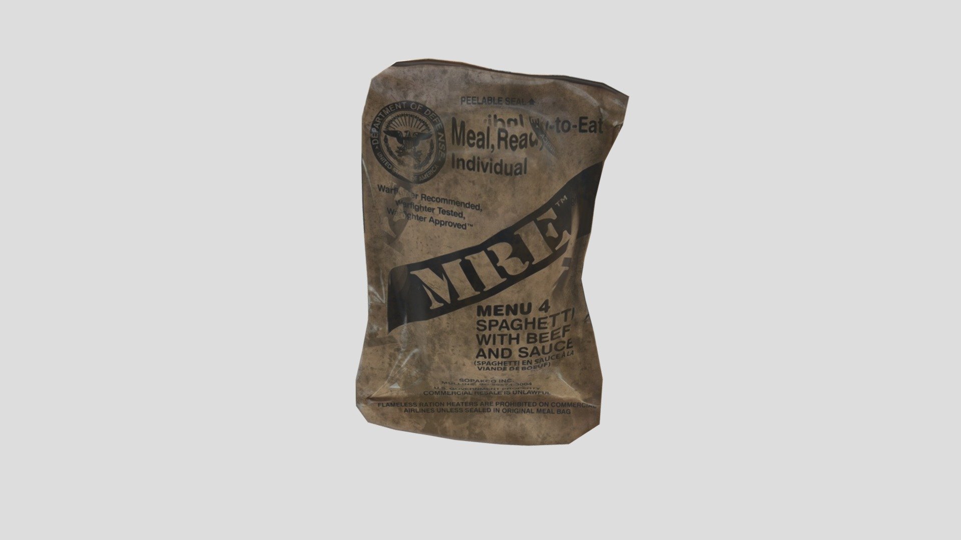 Meal Ready-to-Eat. MRE