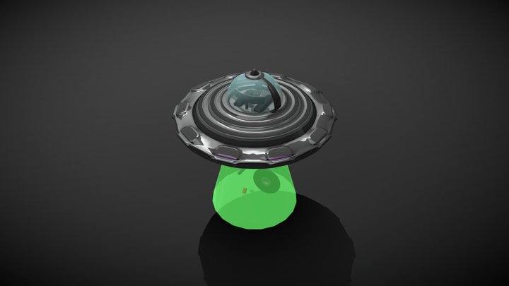 Glossy UFO 3D Model
